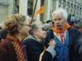 Леопольд Ященко і Надія Світлична на Майдані. Осінь 2004